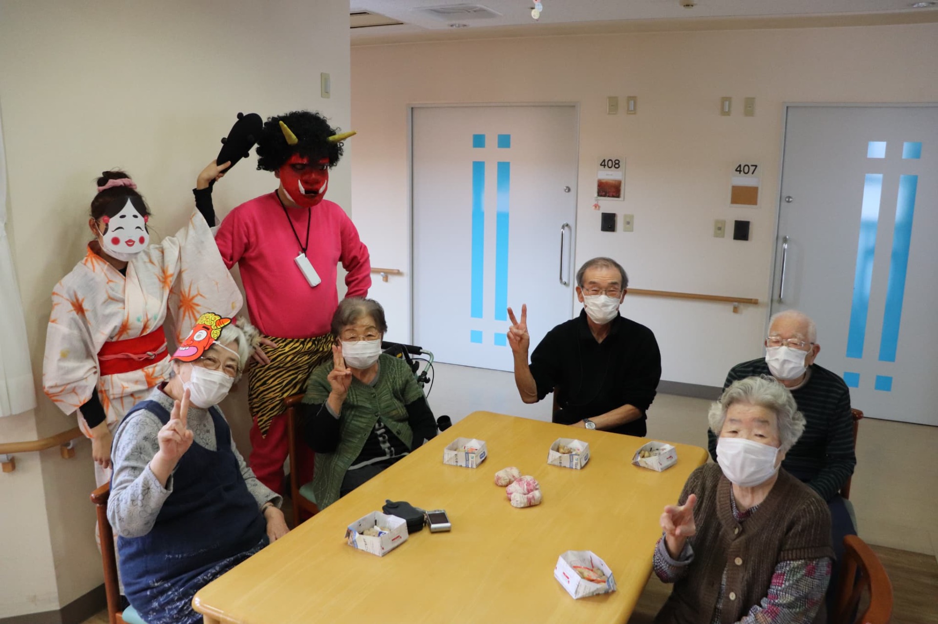 無病息災を豆まきに　‟㏌