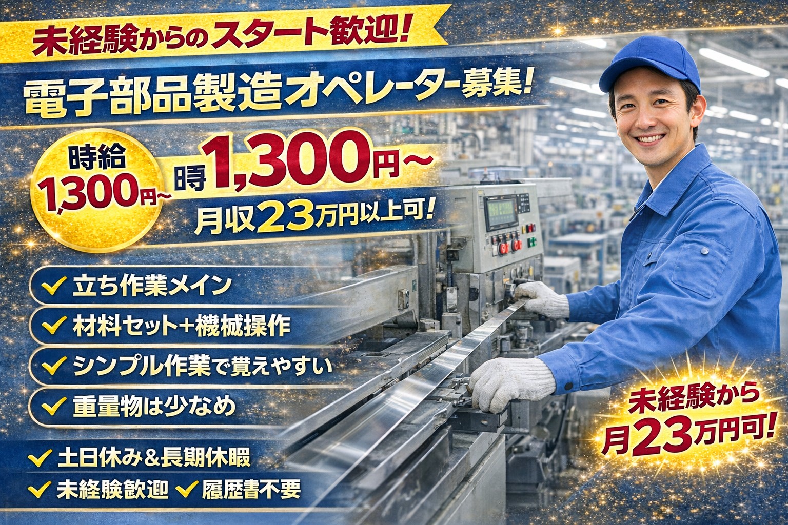 【大崎市古川塚目】電子部材製造オペレーター